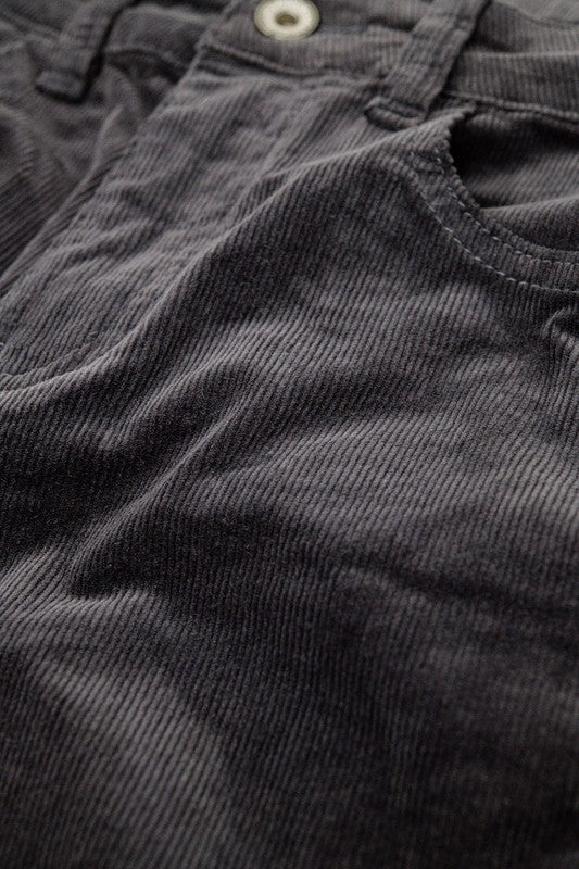 Classic Corduroy Leopard Flare Grey Pants