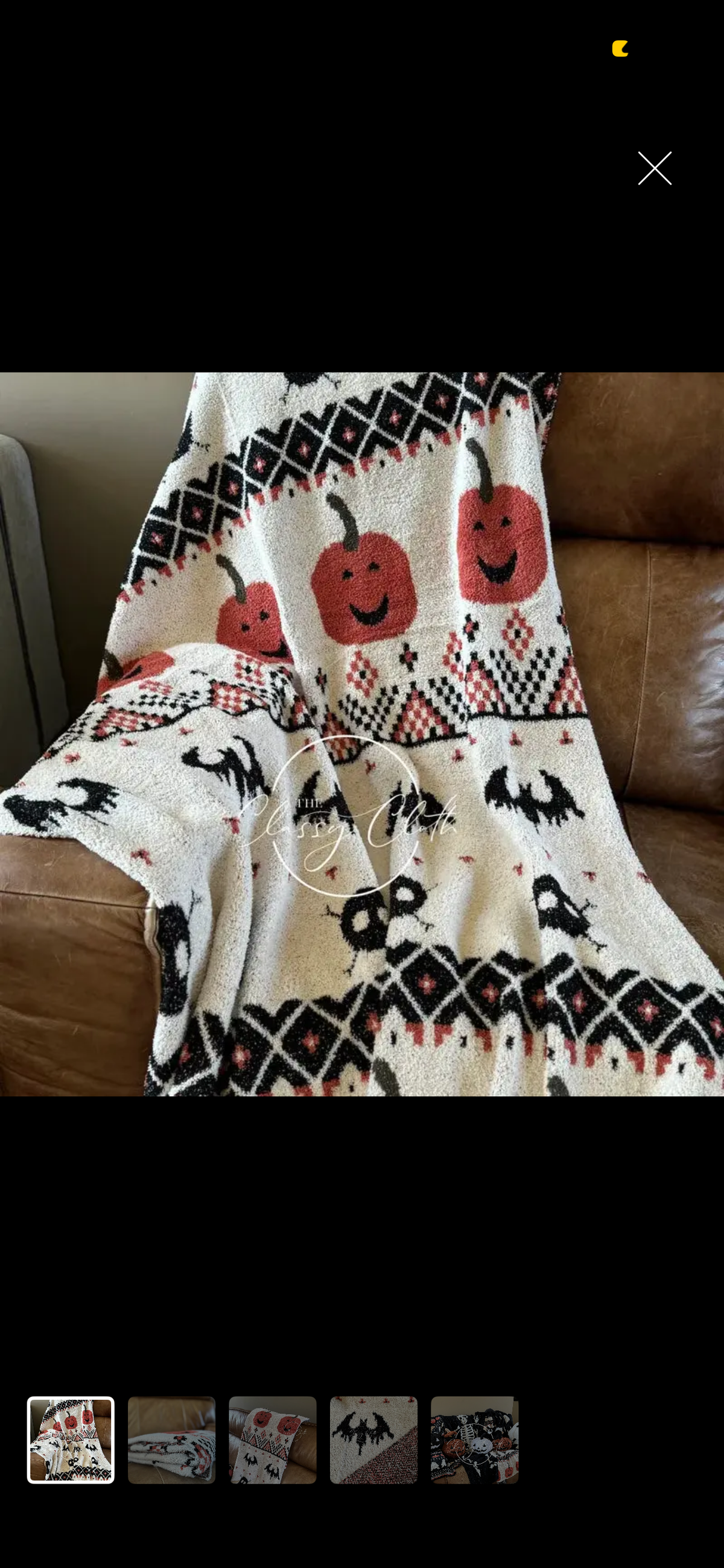 (PREORDER) Halloween Fair Isle Luxe Throw Blanket
