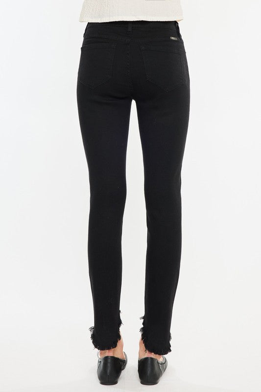 KanCan Lucy High Rise Ankle Frayed Skinny Jeans