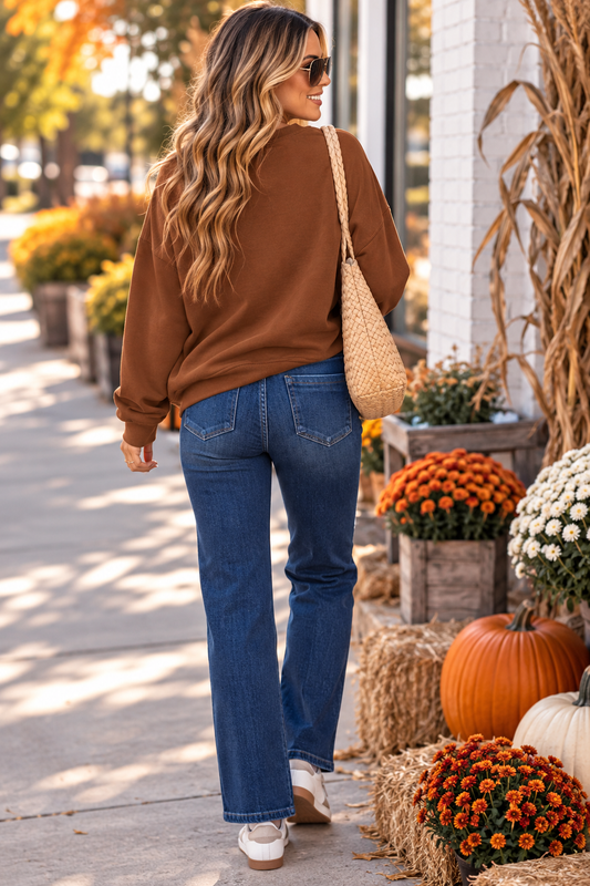 Risen Miley Dark Wash Straight Ankle Jeans