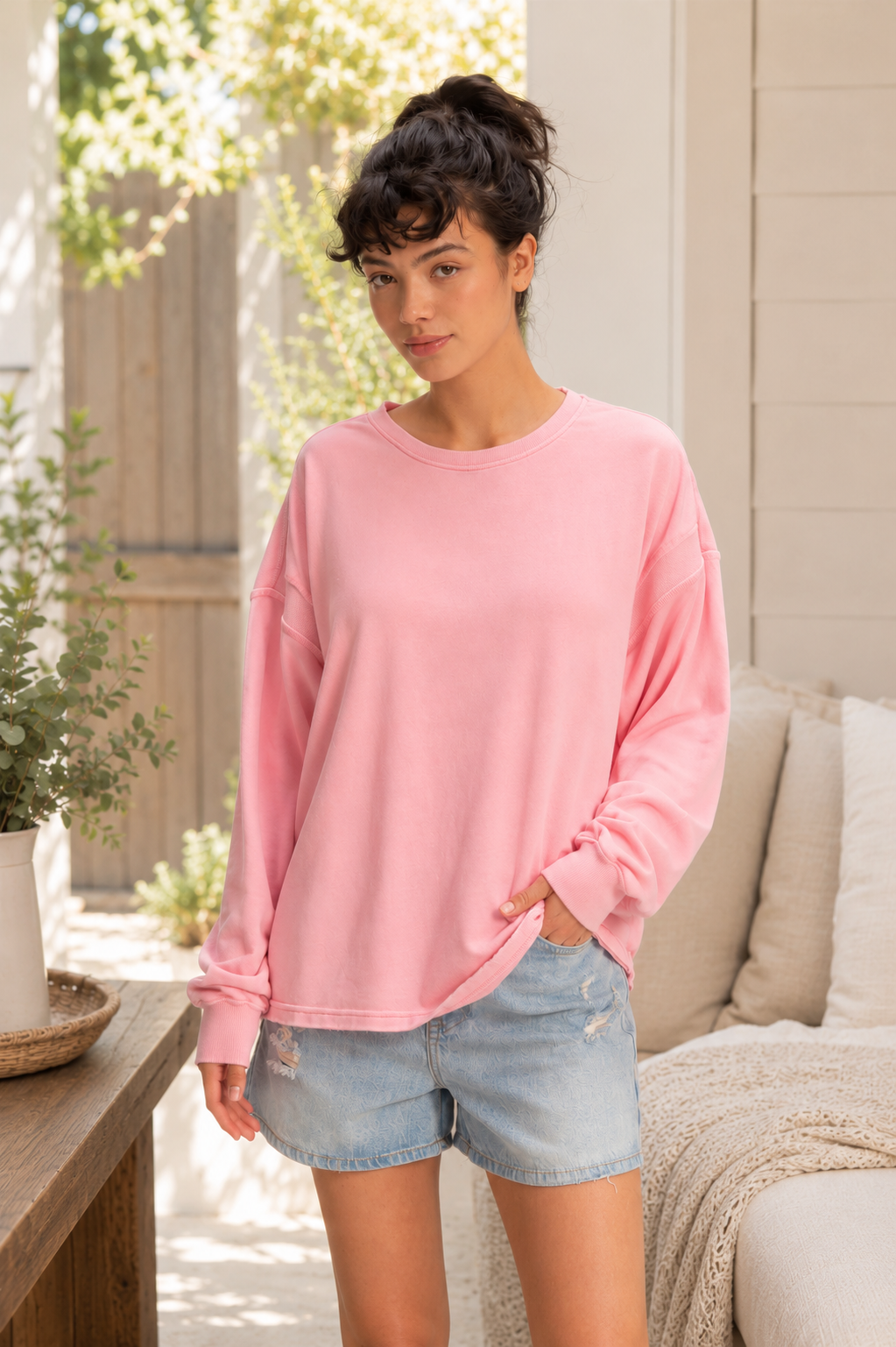 Pink Power Oversized Top