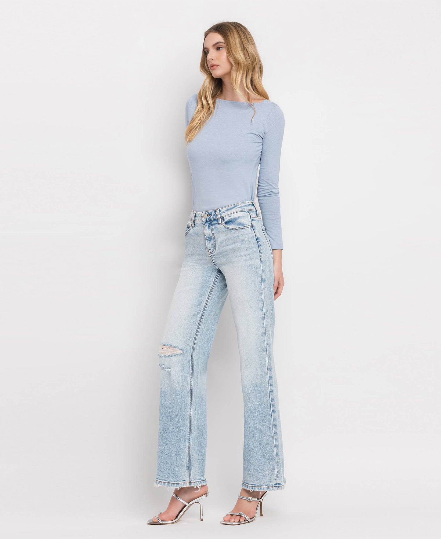 Lovervet Tummy Control High Rise Wide Leg Jeans