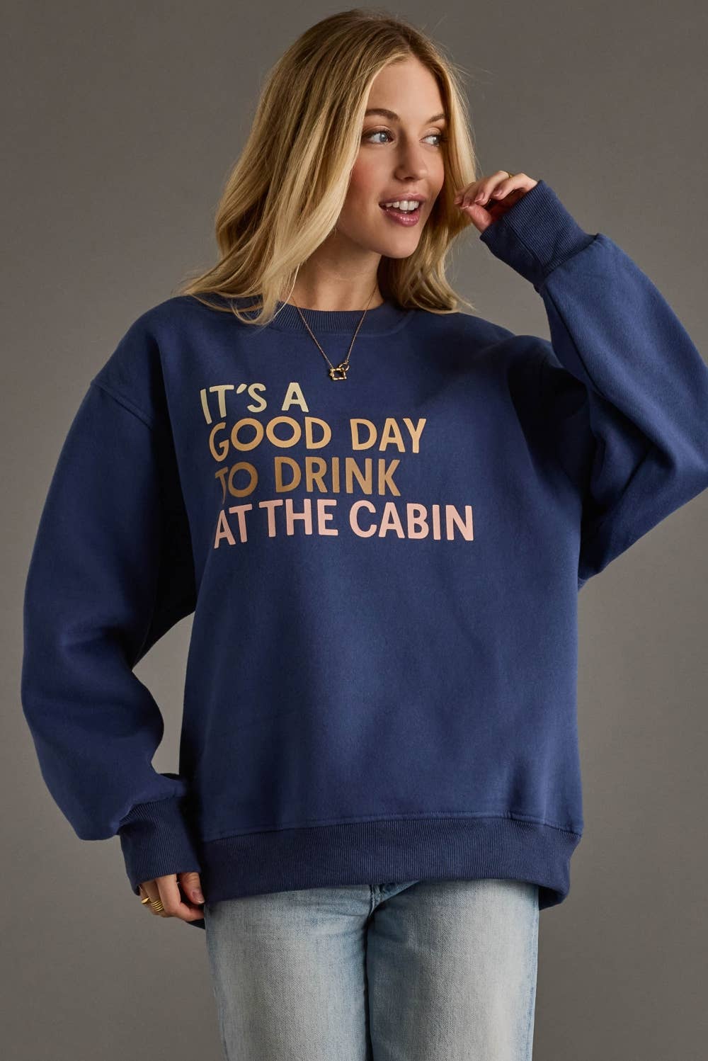 Dk. Blue Drink At The Cabin Sweatshirt