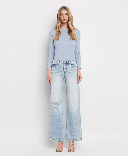 Lovervet Tummy Control High Rise Wide Leg Jeans