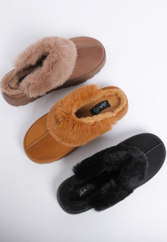 Feeling The Faux Fur Slip Ons