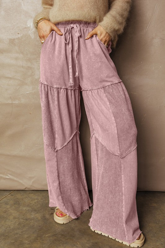 Making Moves Mineral Wash Wide Leg Pants