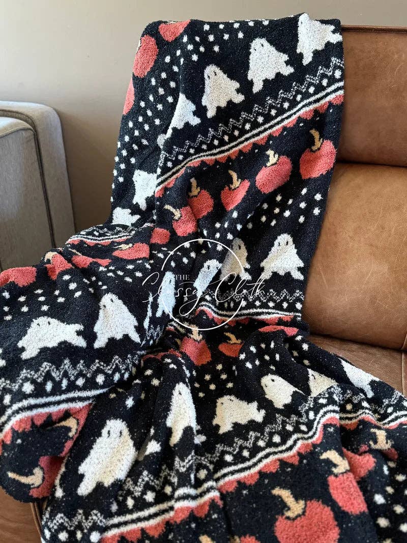 (PREORDER) Halloween Fair Isle Luxe Throw Blanket