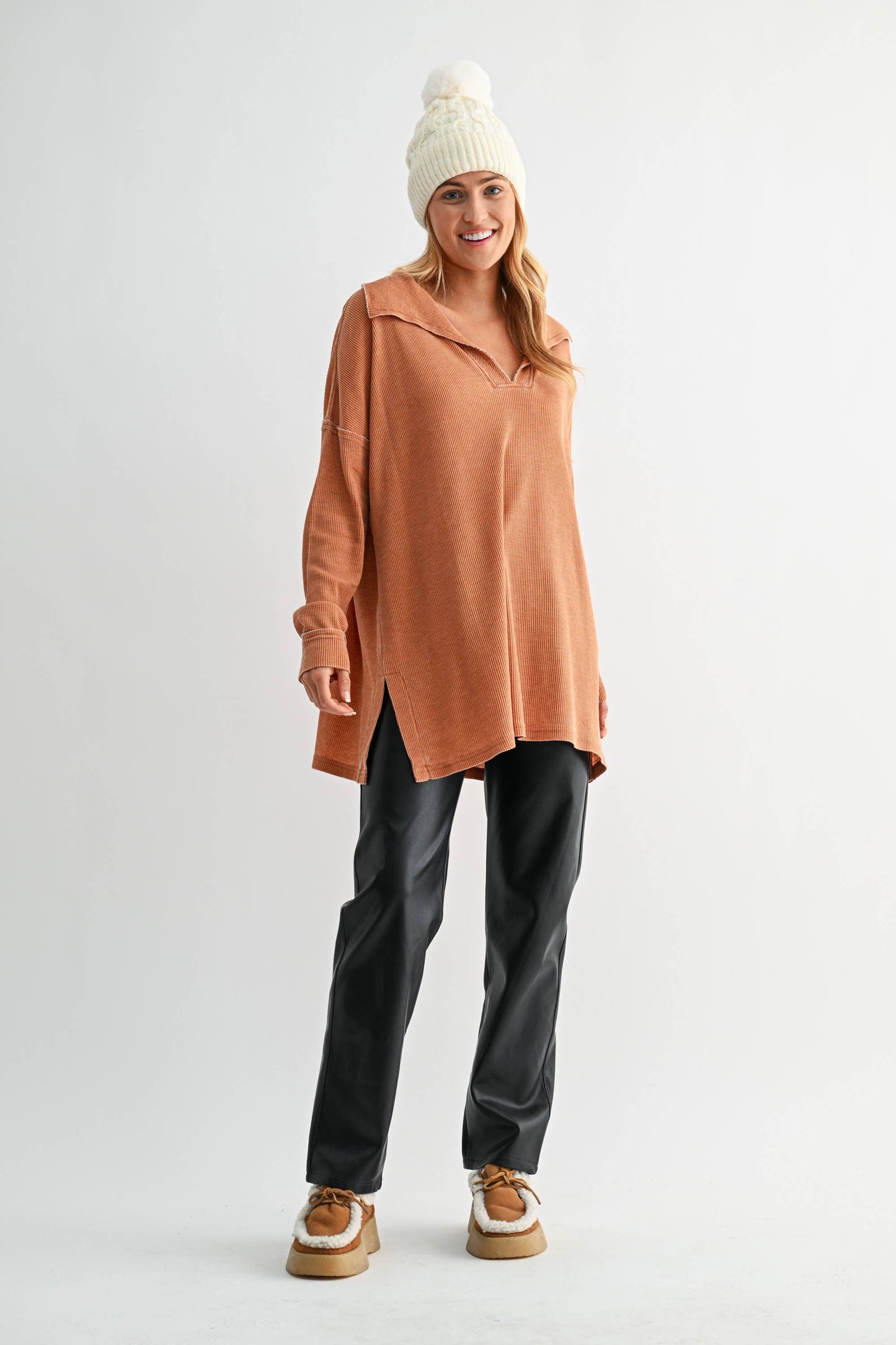 Just Peachy Oversized Sweater