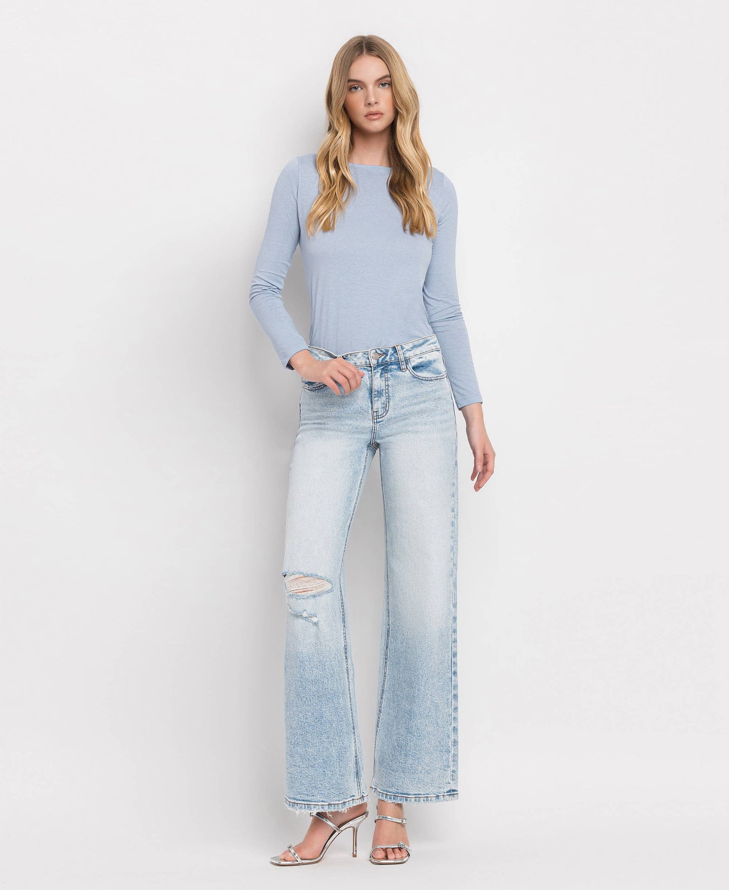 Lovervet Tummy Control High Rise Wide Leg Jeans