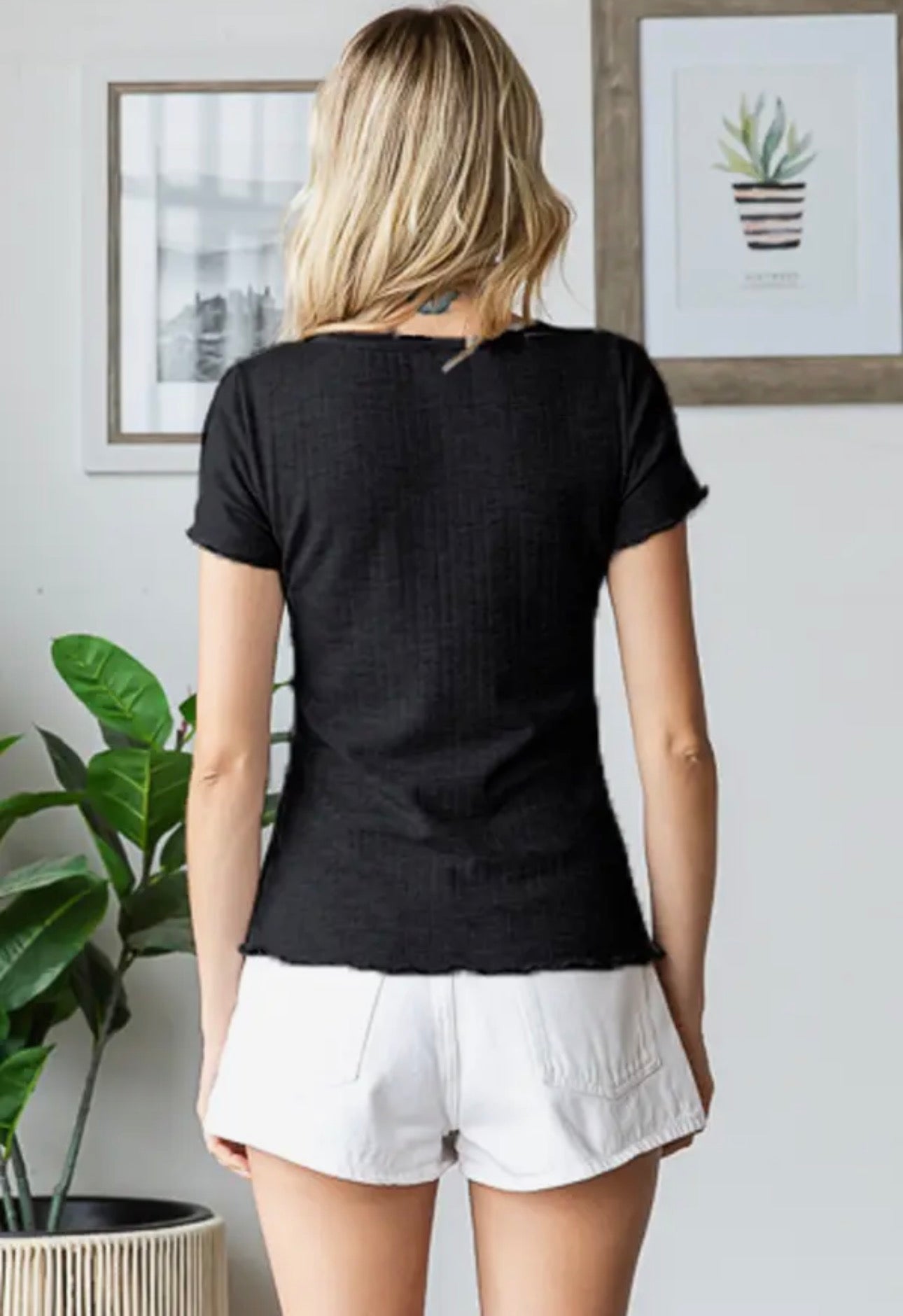 Sadie Lettuce Edge Tee