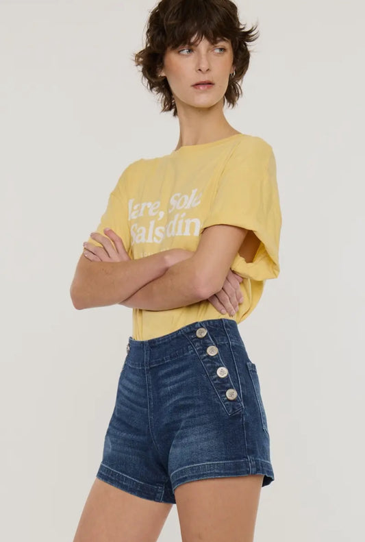 KanCan Sailor High Rise Denim Shorts