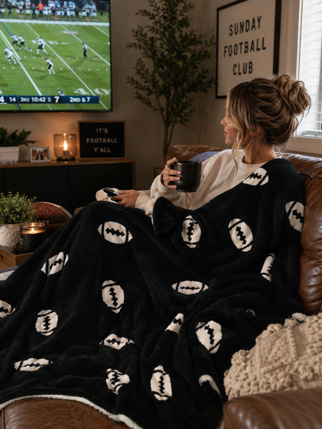 Luxe Football Blanket