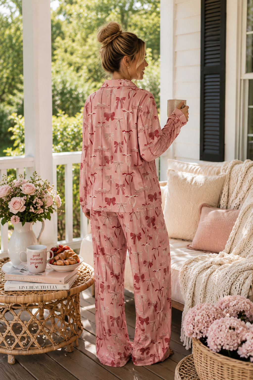Jersey Bows Pajama Set