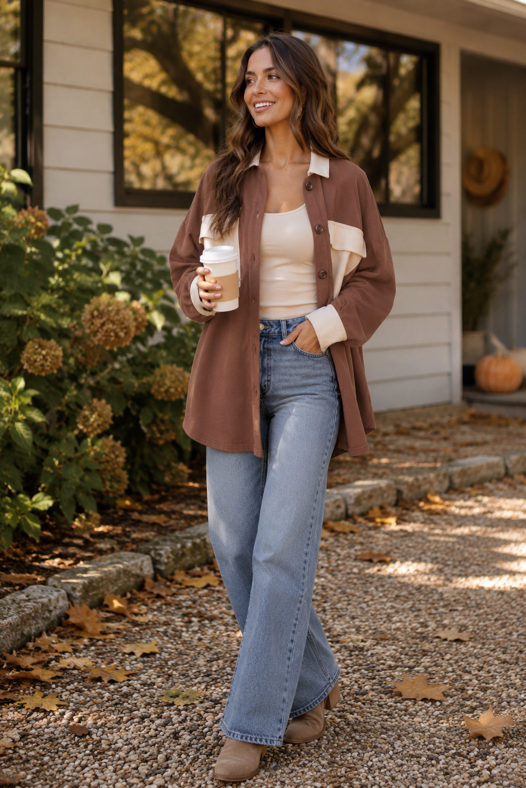 Bethany Belted Shirt Jacket