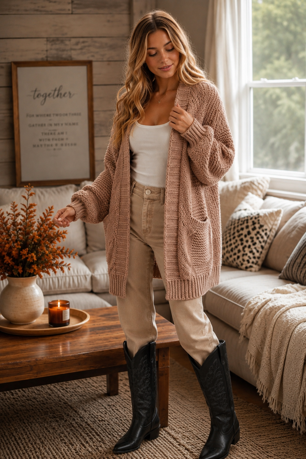 Chunky And Cozy Cable Knit Cardigan