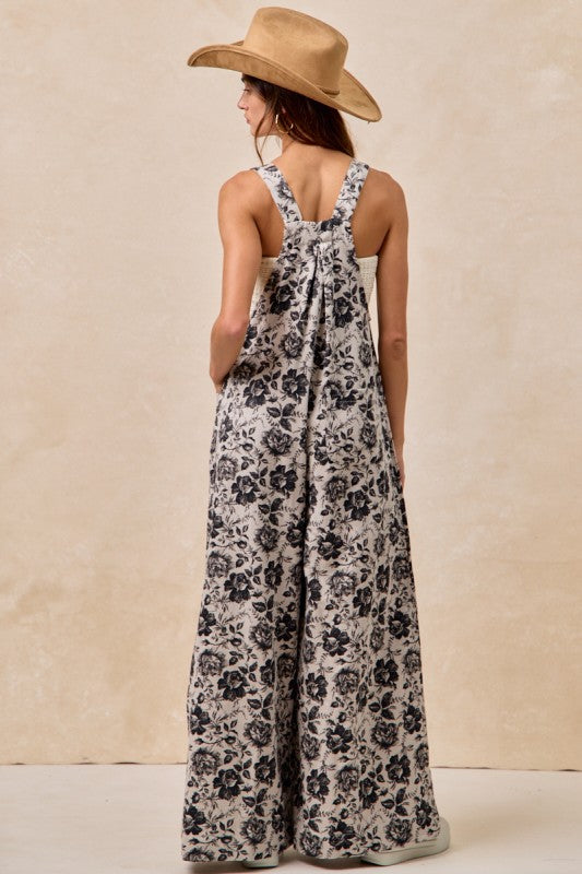 Vintage Rose Wide Leg Jumpsuit