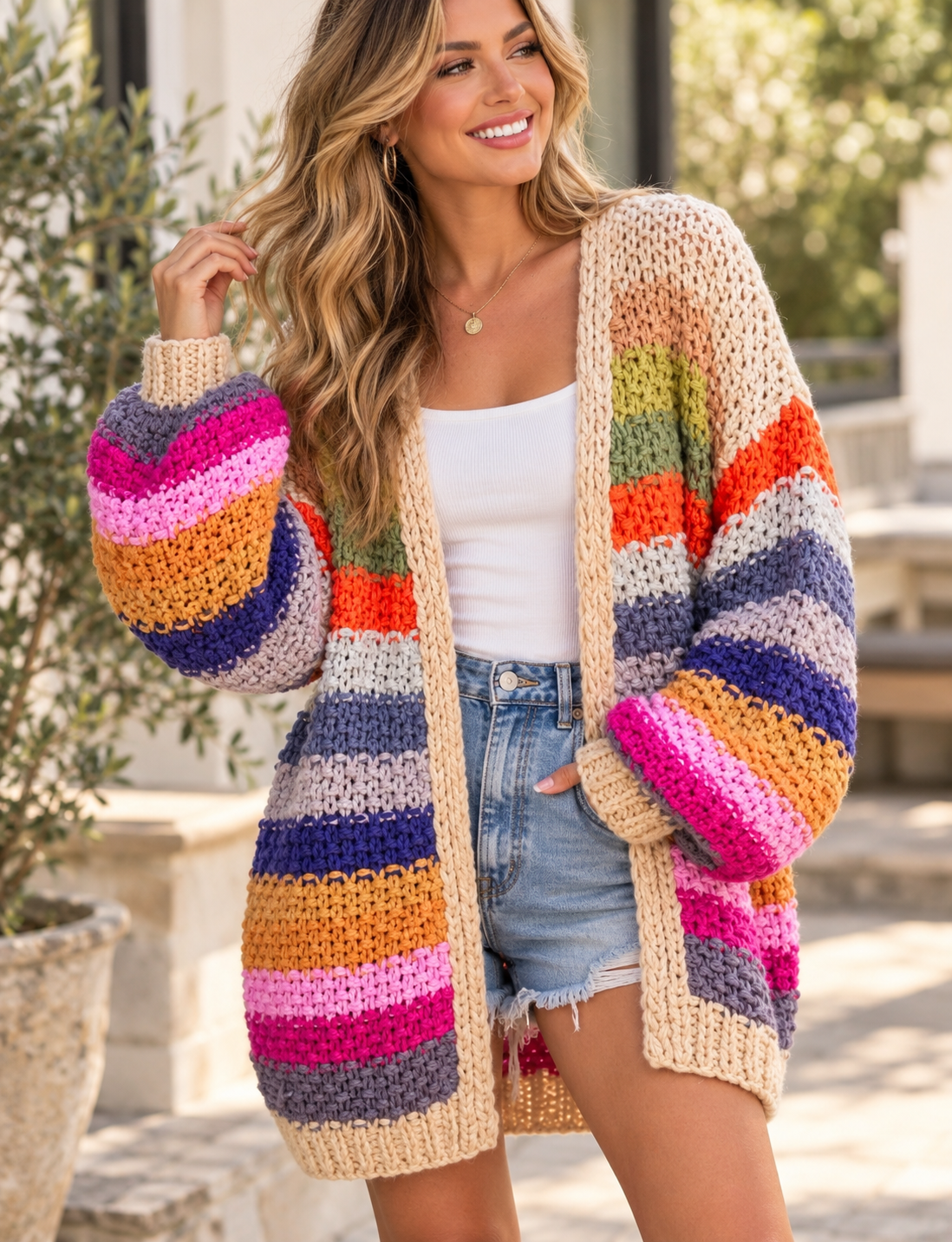 Rainbow Multi Cardigan