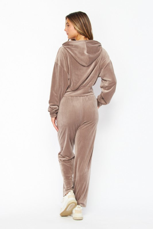 Vanessa Velour Jogger Set