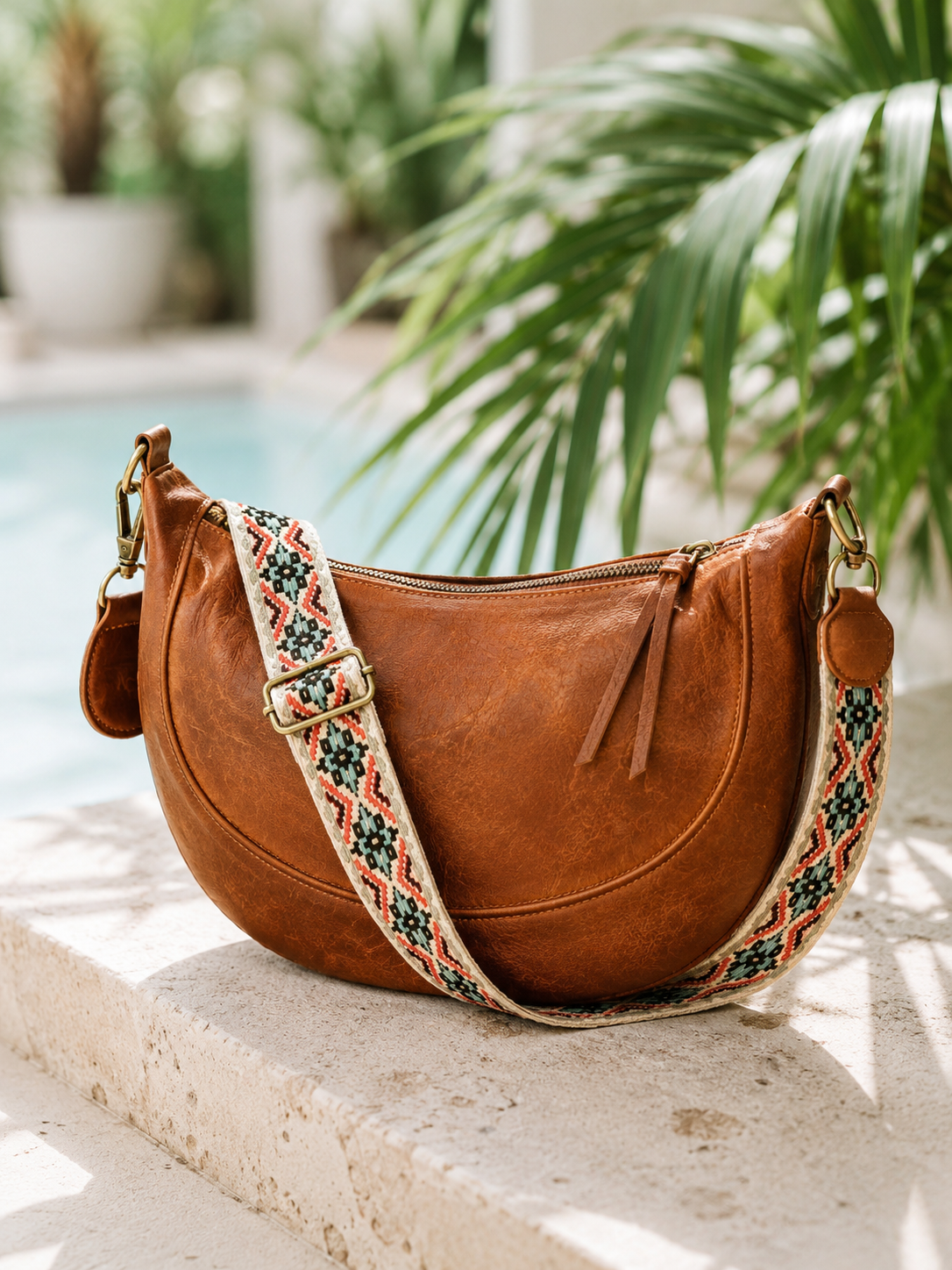 Camila Crescent Moon Shoulder Bag