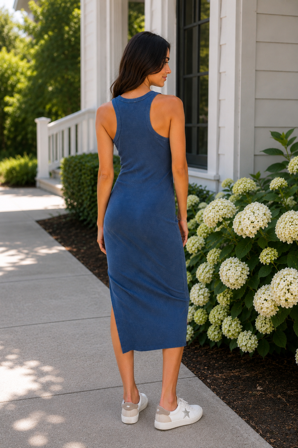 Harbor Blue Midi Dress