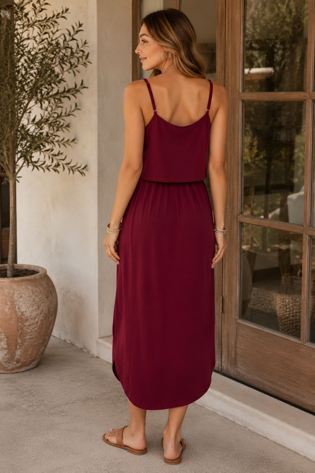 Cabernet Kiss Midi Dress