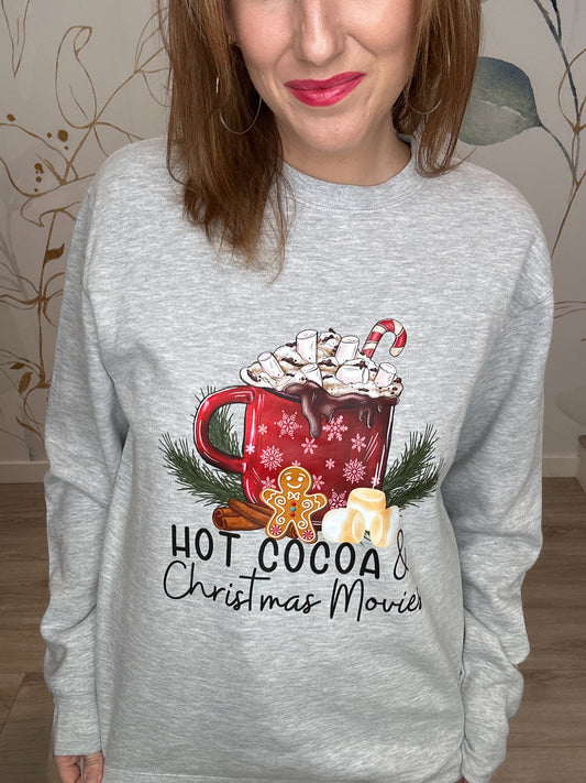 Hot Cocoa & Christmas Movies Sweatshirt
