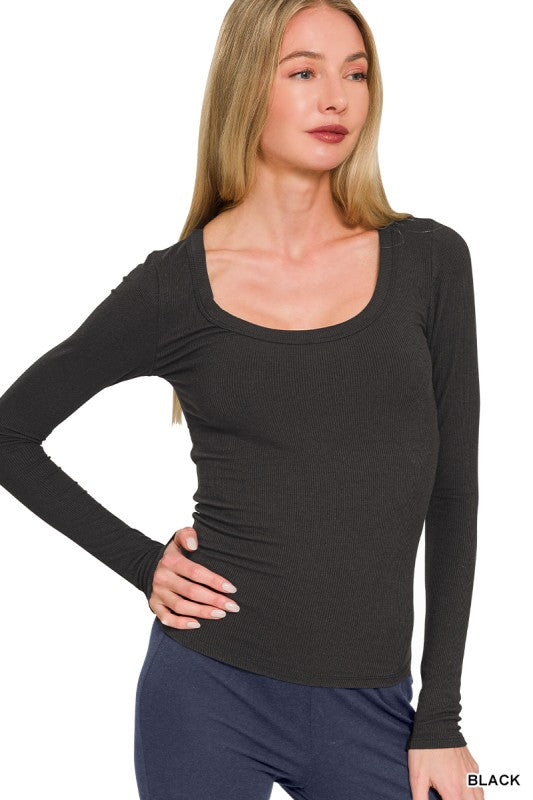 Graceful Basic Long Sleeve Top