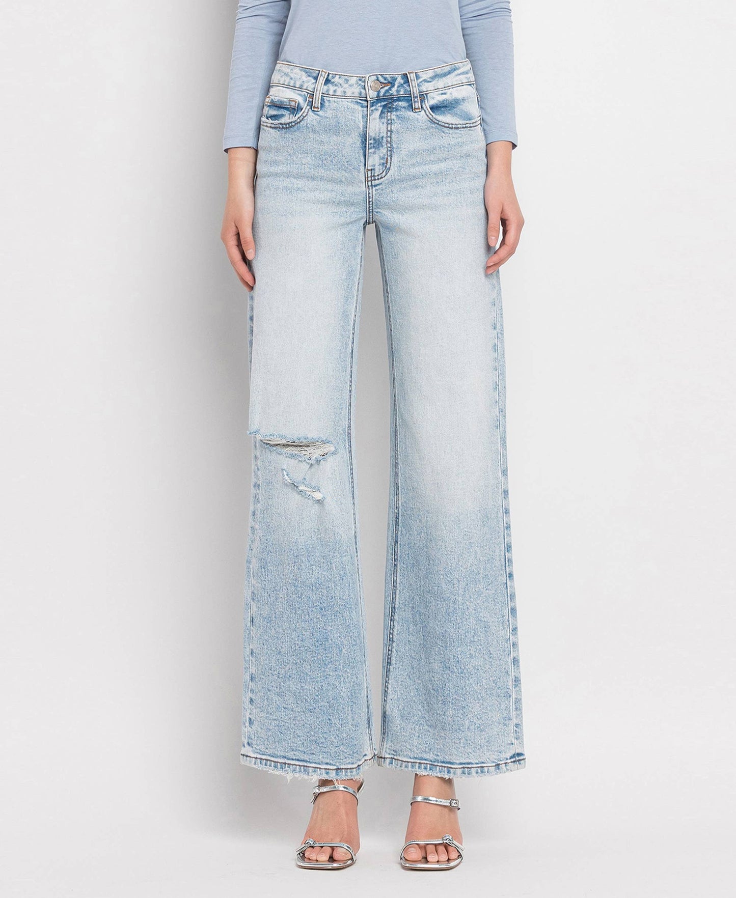 Lovervet Tummy Control High Rise Wide Leg Jeans