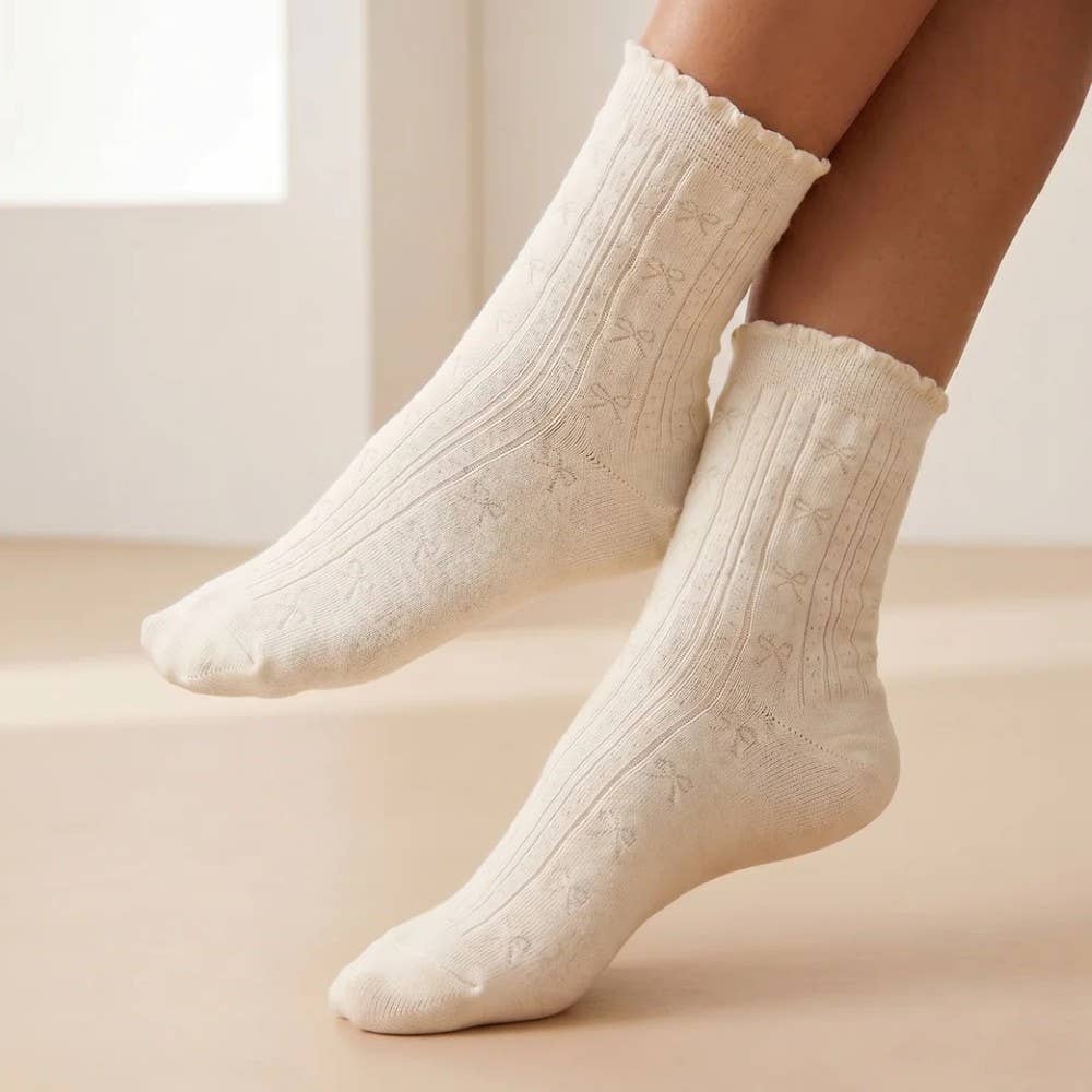 Subtle Bow Socks