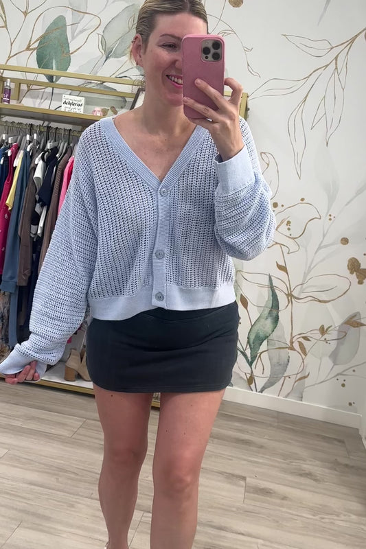Coastal Crochet Air Knit Top